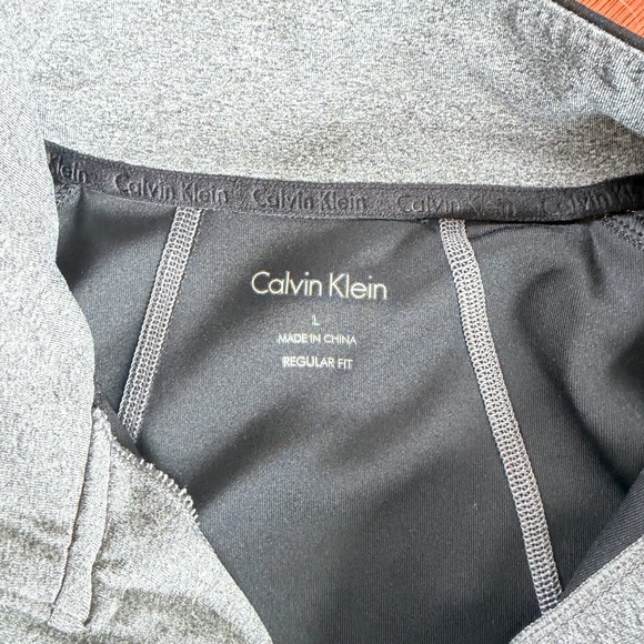 Calvin Klein Men's Black Performance Quarter Zip Pullover - Picture 3 of 5